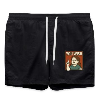 Femme effrontée avec un dicton que vous aimeriez - Short de bain - noir - Devant - AI Model Male 185 light (185cm)