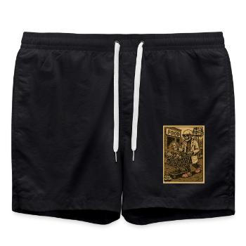 Squelette avec caddie et boisson - Short de bain - noir - Devant - AI Model Male 185 light (185cm)
