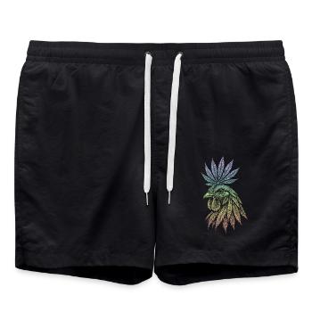 Coq - Short de bain - noir - Devant - AI Model Male 185 light (185cm)