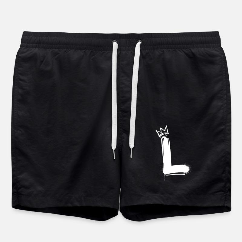 L - Badeshorts - Schwarz