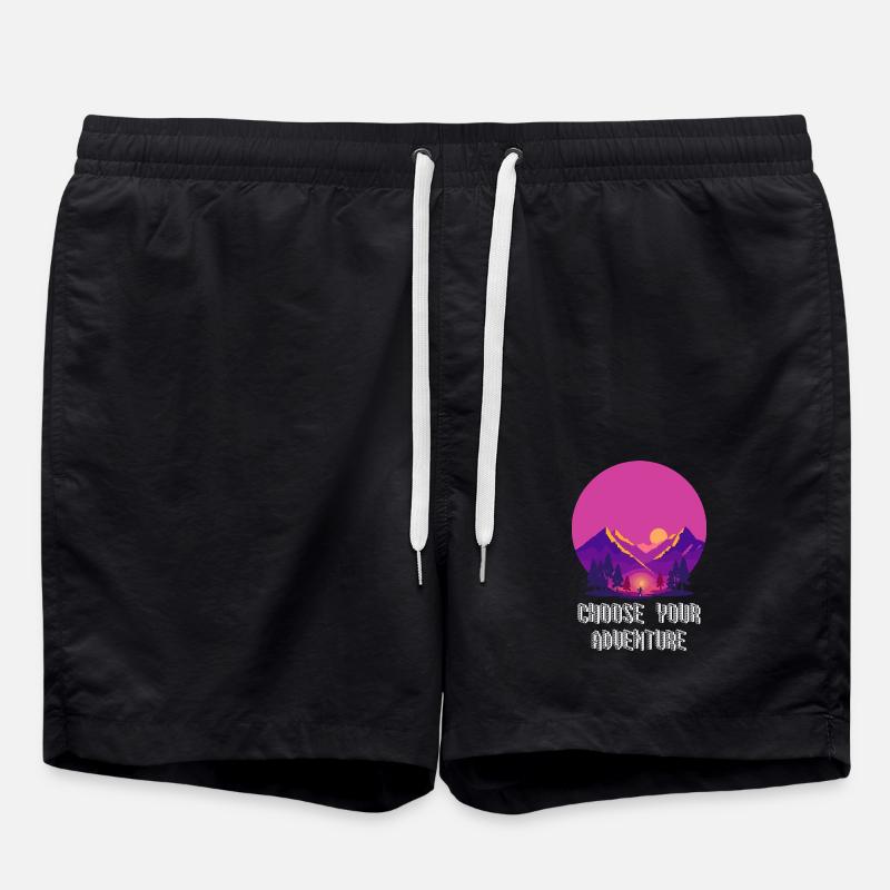Retro Gaming Adventure - Swim Trunks - black