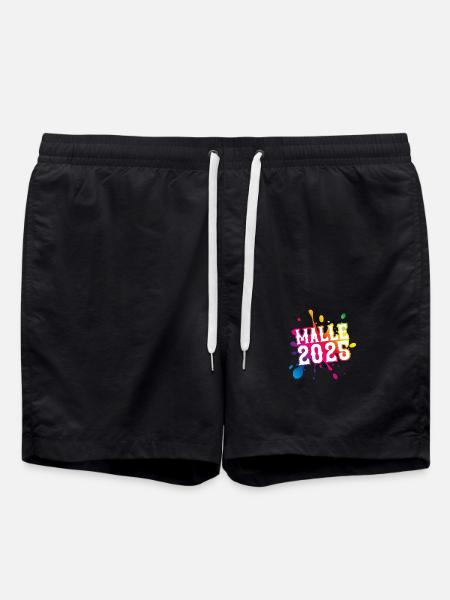 Malle 2025 Klecks - Badeshorts - Schwarz