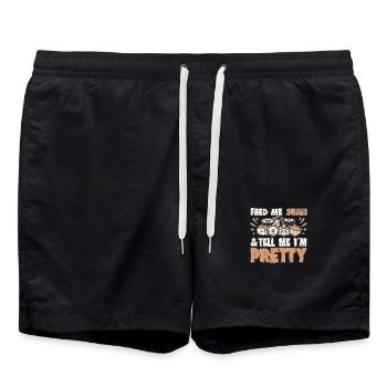 Sushi Lover Feed Me Sushi Tell Me Im Pretty - Swim Trunks - black - Front - AI Model Male 185 light (185cm)