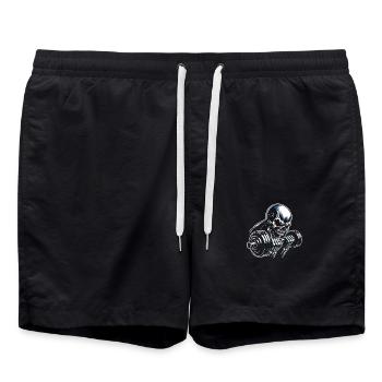 Crâne de musculation No Limit Workout avec haltère - Short de bain - noir - Devant - AI Model Male 185 light (185cm)