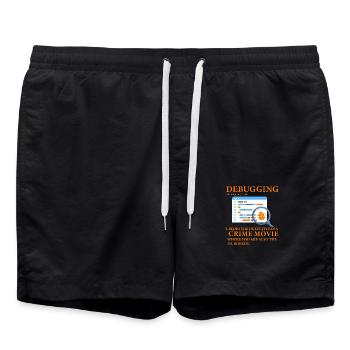 Debuggen - Badeshorts - Schwarz - Vorne - AI Model Male 185 light (185cm)