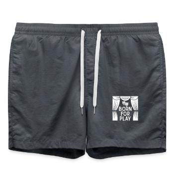 Theater Born To Play Actor Musical Design - Swim Trunks - anthracite - Front - AI Model Male 185 light (185cm)