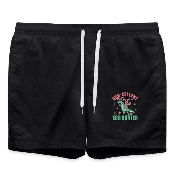 Egg-cellent Egg Hunter - Swim Trunks - black - Front - AI Model Male 185 light (185cm)