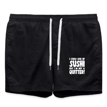 Sushi Lover I Could Not Give Up Sushi - Swim Trunks - black - Front - AI Model Male 185 light (185cm)