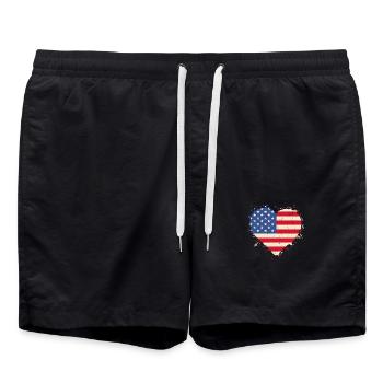 Veteran Heart États-Unis - Short de bain - noir - Devant - AI Model Male 185 light (185cm)