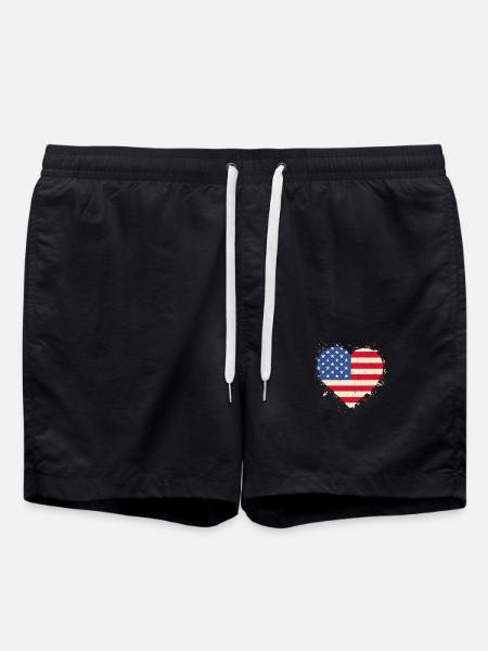 Veteran Herz USA - Badeshorts - Schwarz