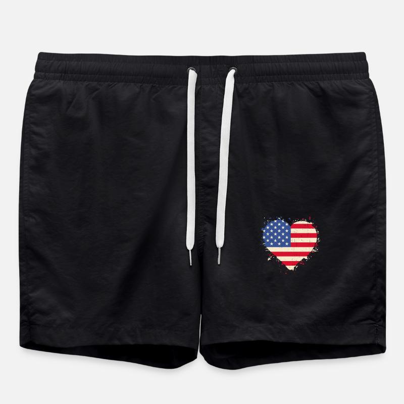 Veteran Heart USA - Swim Trunks - black