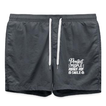 Agent d’assurance Costume Make Me Smile Medicare - Short de bain - charbon - Devant - AI Model Male 185 light (185cm)