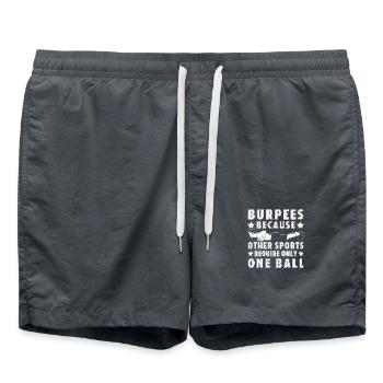 Gym Junkies Burpees Sports One Ball Calisthenics - Short de bain - charbon - Devant - AI Model Male 185 light (185cm)