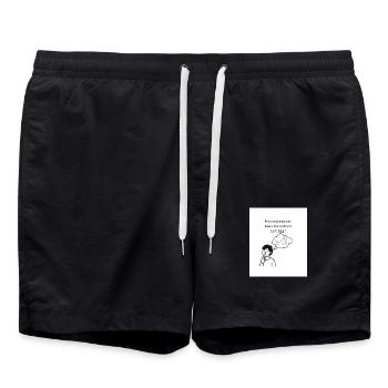 Procrastination : Majeure depuis le jour 1 - Short de bain - noir - Devant - AI Model Male 185 light (185cm)