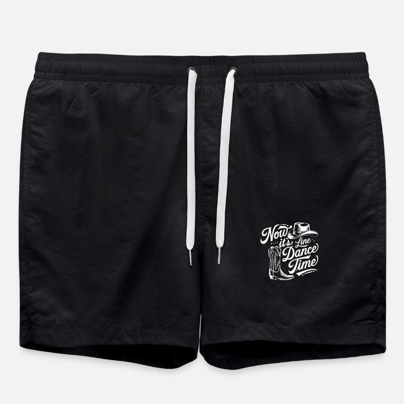 Line Dance Time Time to dance Line Dance - Swim Trunks - black