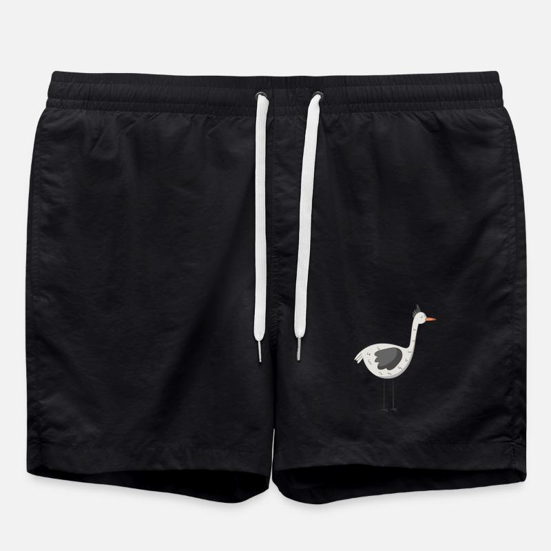 bird - Swim Trunks - black