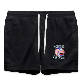 Attention à la piste - Short de bain - noir - Devant - AI Model Male 185 light (185cm)