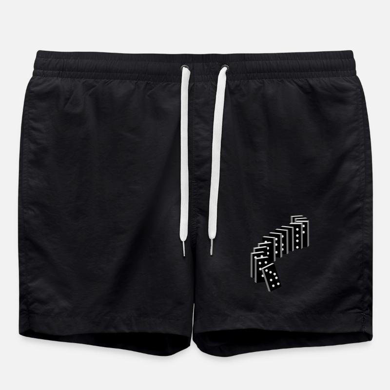 tile-based game with dominoes - Swim Trunks - black