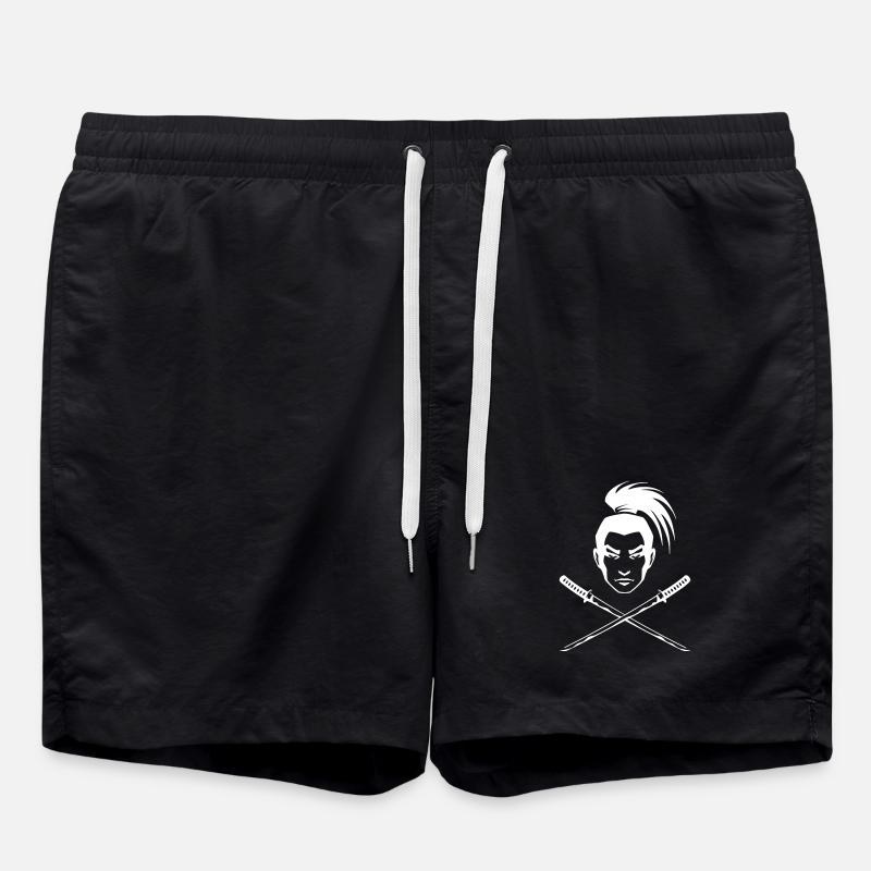 A Japanese Samurai - Swim Trunks - black