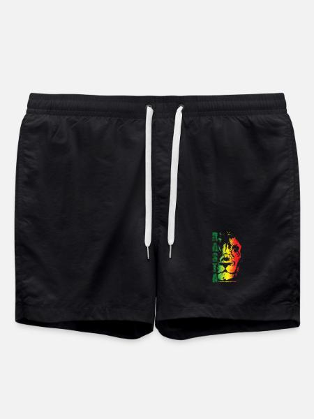 Rasta Lion Rainbow Style - Swim Trunks - black