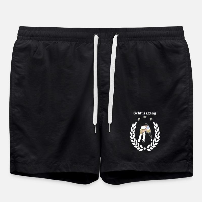 wrestling final course shirt wrestling king - Swim Trunks - black