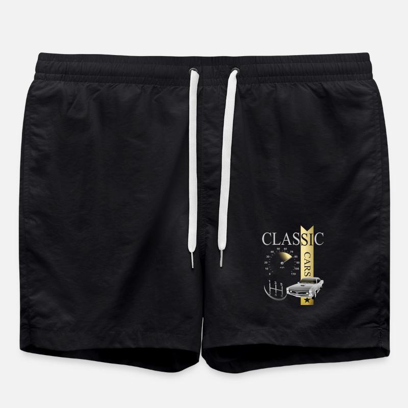 Voitures automobiles classiques - Short de bain - noir