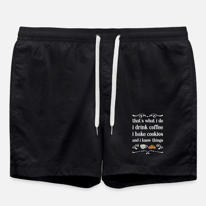 Backen Bäcker Bäckerin - Badeshorts - Schwarz