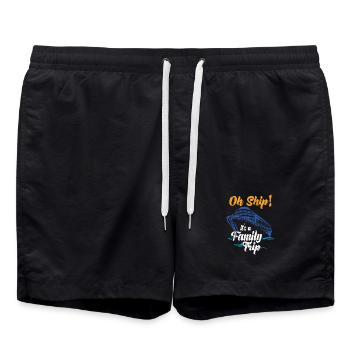 croisière Temps Oh Navire C’est un cadeau de navire de voyage en famille - Short de bain - noir - Devant - AI Model Male 185 light (185cm)