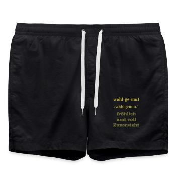 wohlgemut - Badeshorts - Schwarz - Vorne - AI Model Male 185 light (185cm)