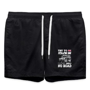 Landy Try to Follow Me When There s No Road - Badeshorts - Schwarz - Vorne - AI Model Male 185 light (185cm)