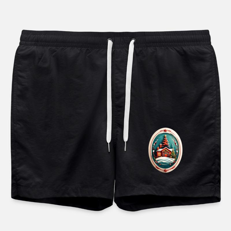 Christmas hut - Swim Trunks - black