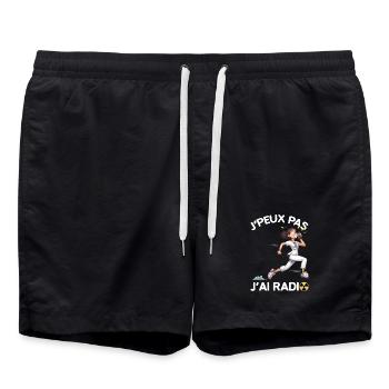 J'peux pas J'ai Radio Citation drôle Radiologie - Short de bain - noir - Devant - AI Model Male 185 light (185cm)