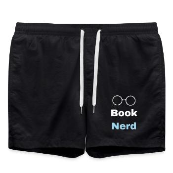 Book nerd - Short de bain - noir - Devant - AI Model Male 185 light (185cm)