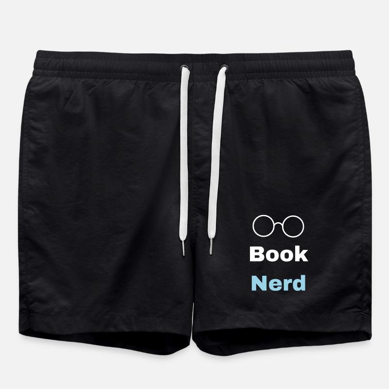 Buch-Nerd - Badeshorts - Schwarz
