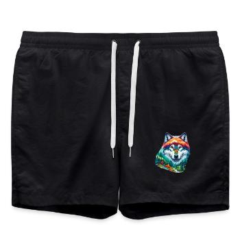 Loup - Short de bain - noir - Devant - AI Model Male 185 light (185cm)