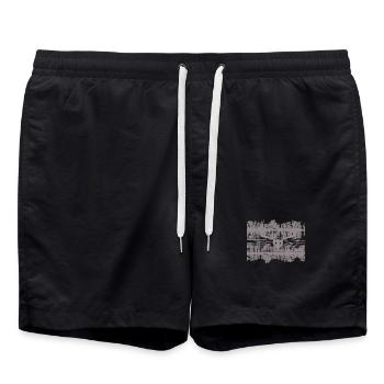 Reflets de la faune Conception de la silhouette - Short de bain - noir - Devant - AI Model Male 185 light (185cm)