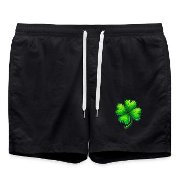 Trèfle à quatre feuilles - Short de bain - noir - Devant - AI Model Male 185 light (185cm)