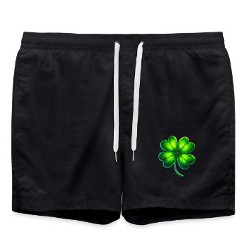 Trèfle à quatre feuilles - Short de bain - noir - Devant - AI Model Male 185 light (185cm)