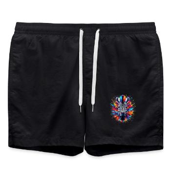 Zèbre - Short de bain - noir - Devant - AI Model Male 185 light (185cm)