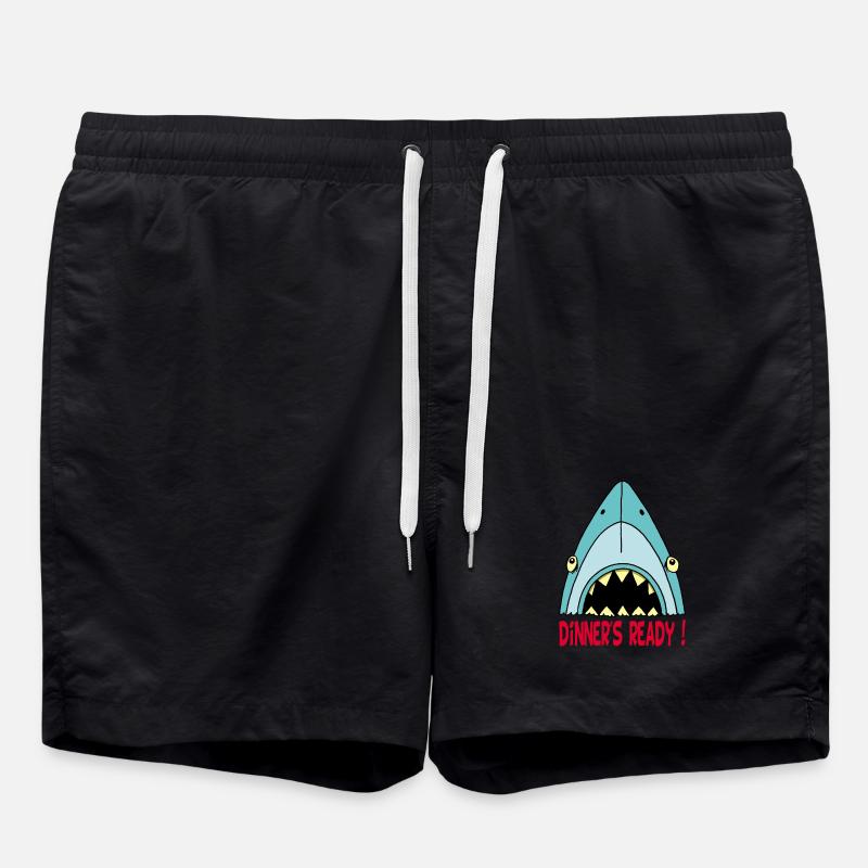Hungry shark - Swim Trunks - black