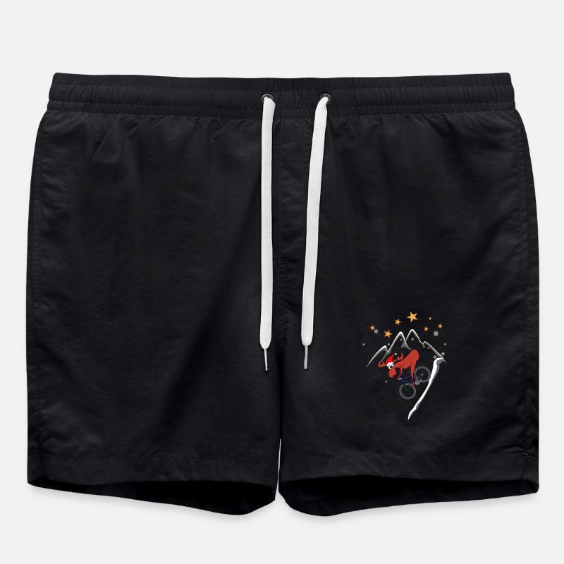 Moose MTB Downhill Xmas - Swim Trunks - black