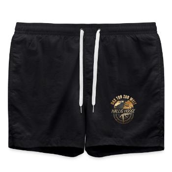 Das Tor zur Welt - Hallig Hooge - Badeshorts - Schwarz - Vorne - AI Model Male 185 light (185cm)