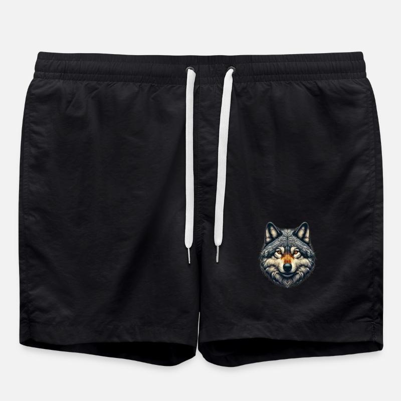 Wolf - Swim Trunks - black