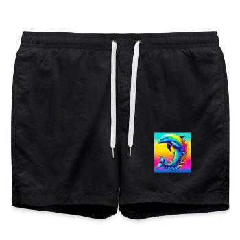 dauphin - Short de bain - noir - Devant - AI Model Male 185 light (185cm)