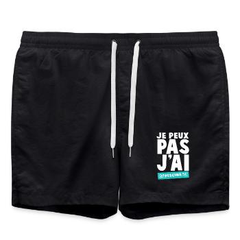 I Can't I Have Swimming - Swim Trunks - black - Front - AI Model Male 185 light (185cm)