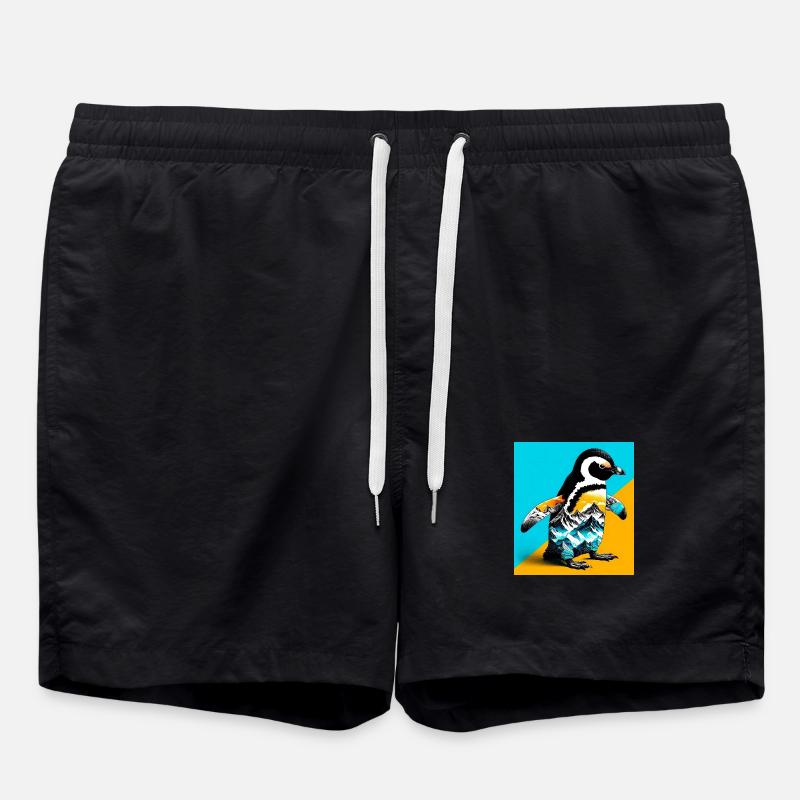 penguin - Swim Trunks - black