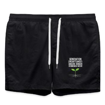 Generation Zukunftsangst - Badeshorts - Schwarz - Vorne - AI Model Male 185 light (185cm)