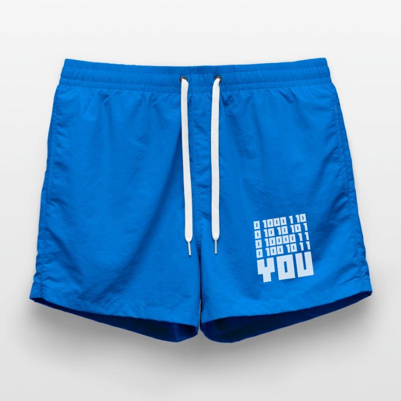 Binary Code F**k YOU – Geek Code & Nerd Humo Swim Trunks
