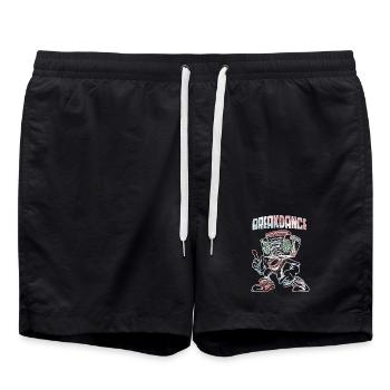 Breakdance Boombox Pastel Lineart streetart - Short de bain - noir - Devant - AI Model Male 185 light (185cm)