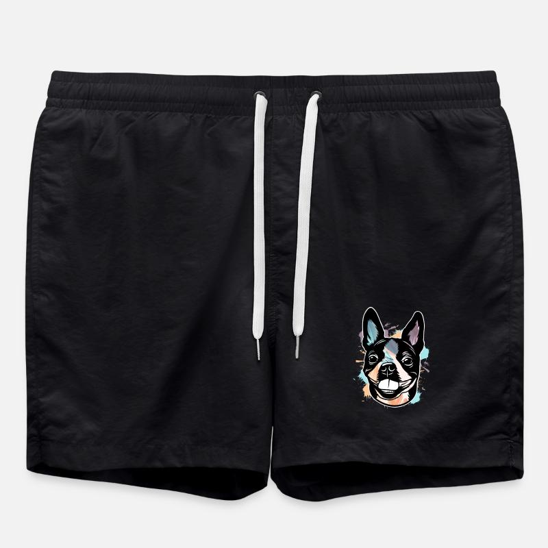 Boston Terrier - Short de bain - noir